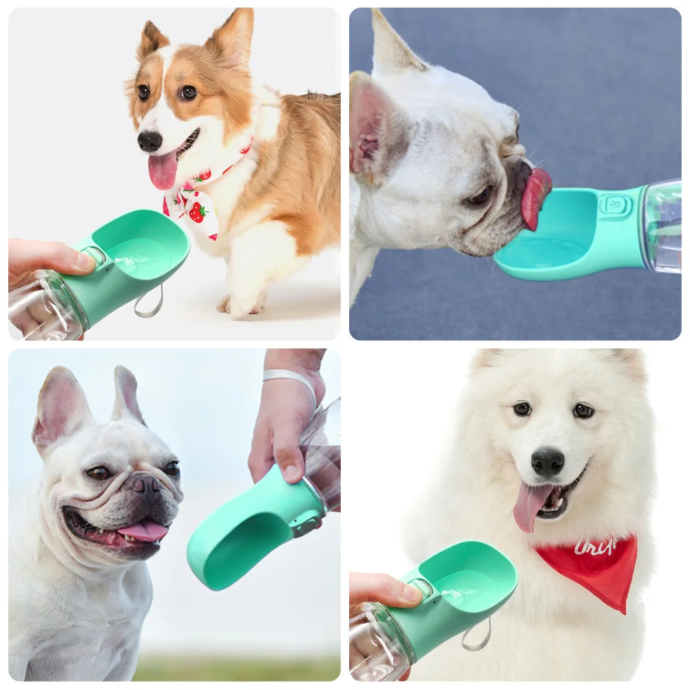 Botella de Agua Portátil con Bebedero para Mascotas